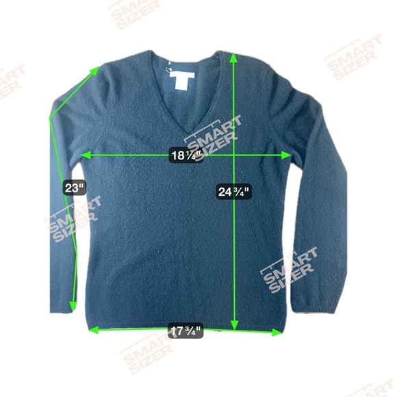 Women’s 100% 2-Ply Cashmere Black V-Neck Sweater Med Soft Luxury Knit Minimalist - Picture 4 of 4